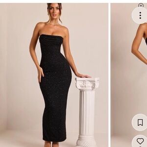 Oh Polly Black Palermo Maxi Gown - Brand New worn once to gala!